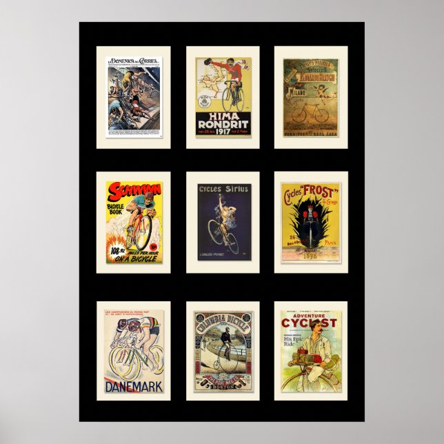Poster Vintage Cyclisme Cartes postales Collection (Devant)