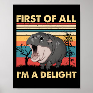 Poster Vintage d'abord de tout je suis un plaisir Moo Den