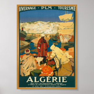 Poster vintage d'Algérie