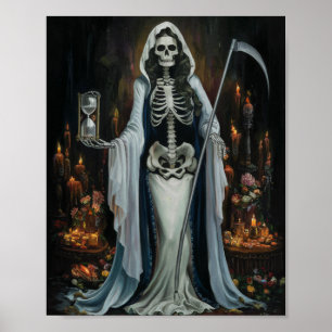 Poster Vintage Dark Art Père Noël Muerte