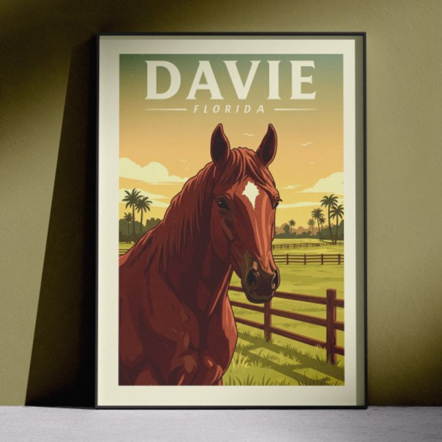 Poster Vintage Davie Florida (Créateur téléchargé)