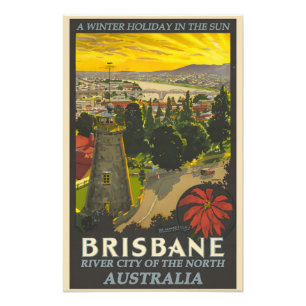 Poster vintage de Brisbane