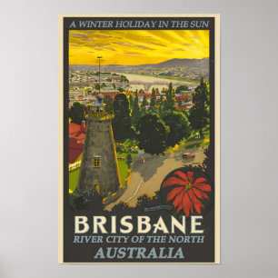 Poster vintage de Brisbane