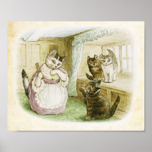 Poster vintage de chat