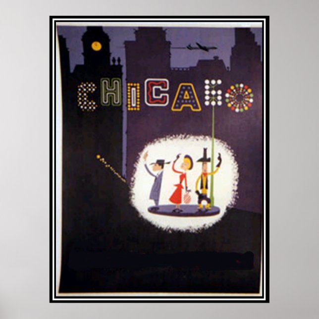 Poster vintage de Chicago (Devant)