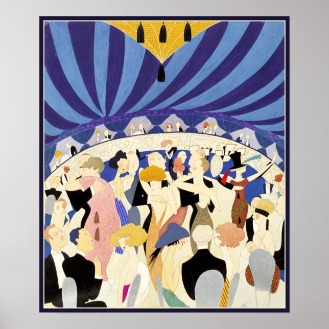 Poster vintage de couples dansants 1921 (Devant)
