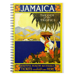 Poster vintage de jamaica notebook