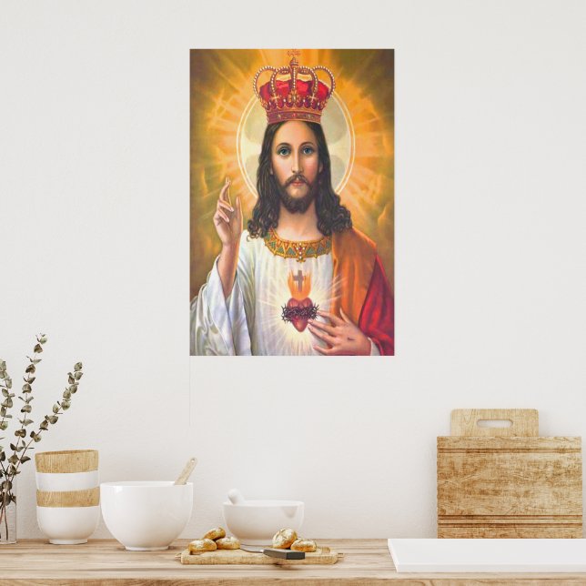 Poster vintage de Jésus-roi (Cuisine)