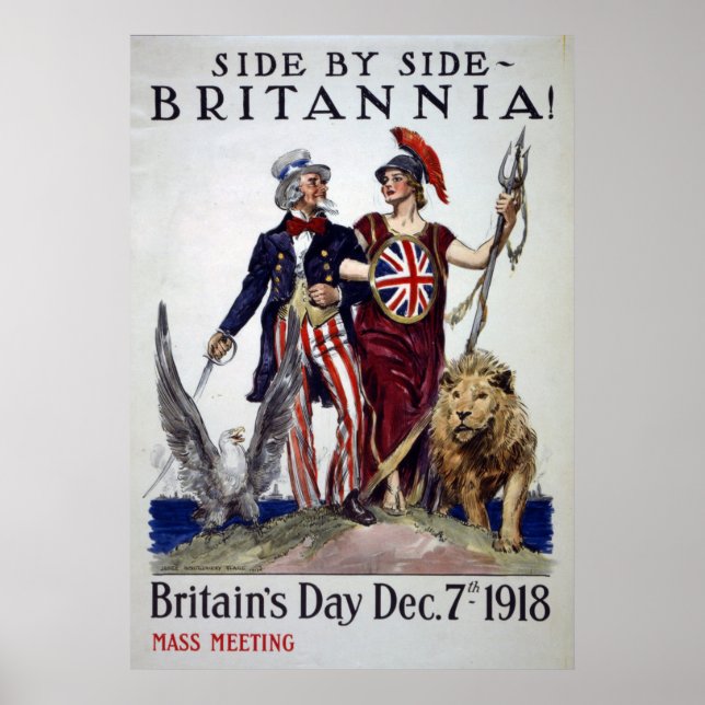 Poster vintage de la Journée britannique (Devant)
