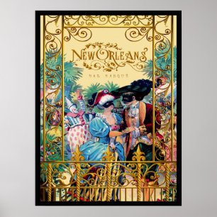 Poster vintage de la Nouvelle-Orléans