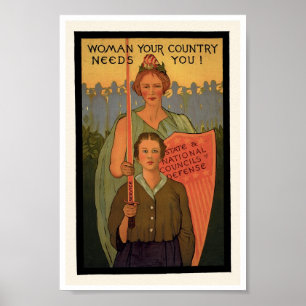 Poster vintage de l'Art de la Seconde Guerre mondi