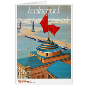 Poster vintage de Léningrad URSS reconstitué