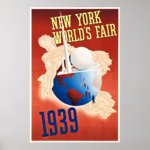 Poster vintage de l'Exposition Universelle de New 