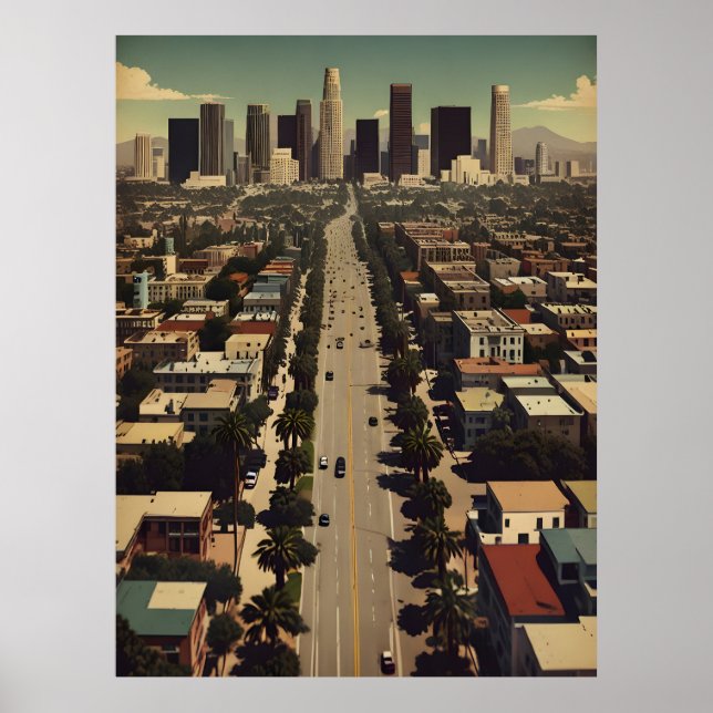Poster vintage de Los Angeles (Devant)