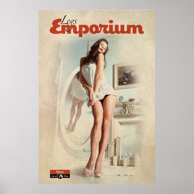 Poster vintage de mise en miroir (Devant)