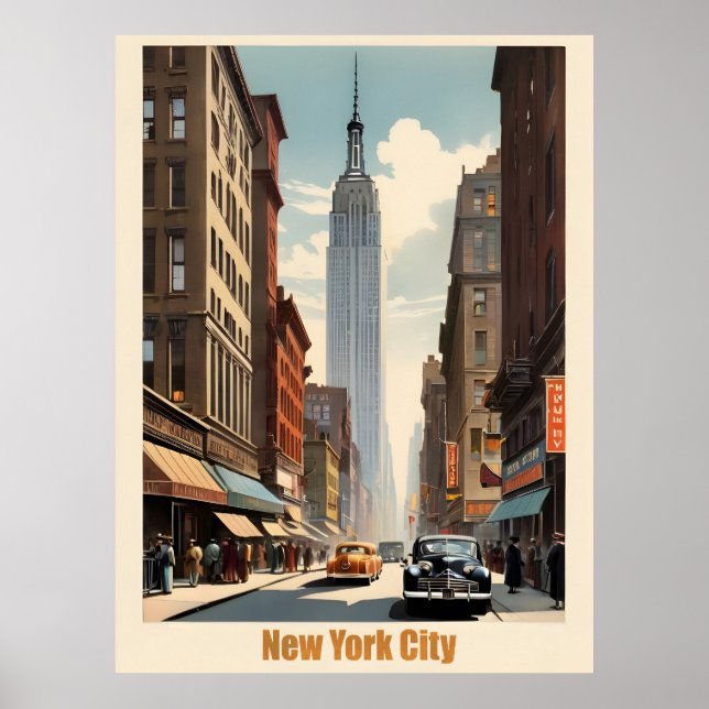 Poster vintage de New York (Devant)