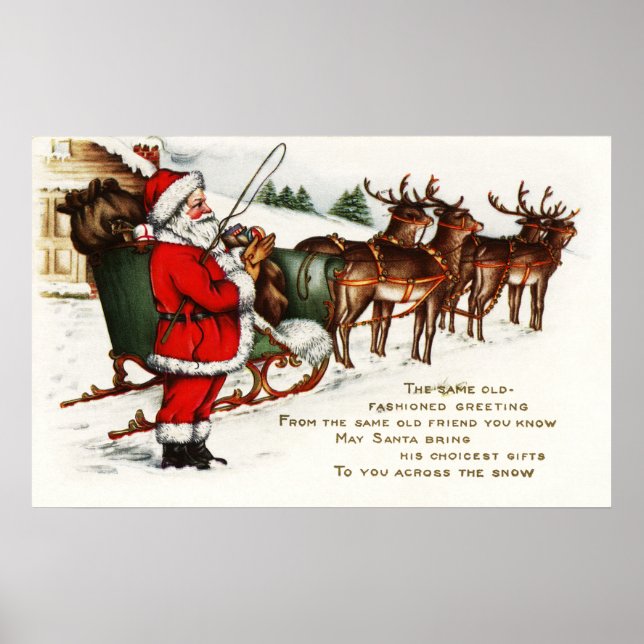 Poster vintage de Noël (Devant)