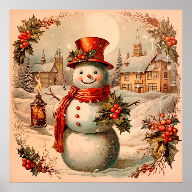 Poster vintage de Noël (Devant)
