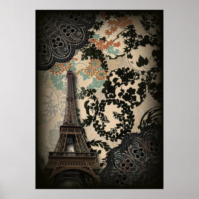 Poster vintage de paris beiffroi (Devant)
