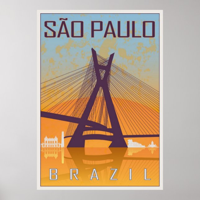 Poster vintage de Sao Paulo (Devant)