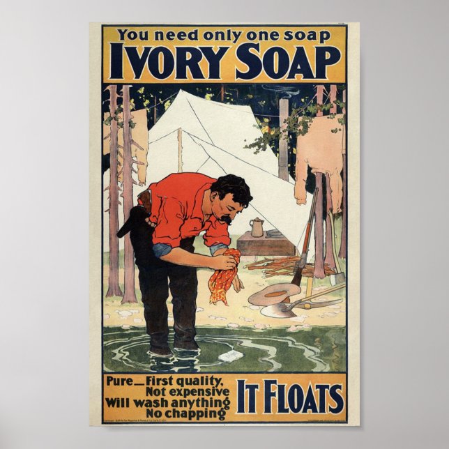Poster vintage de savon ivoire (Devant)