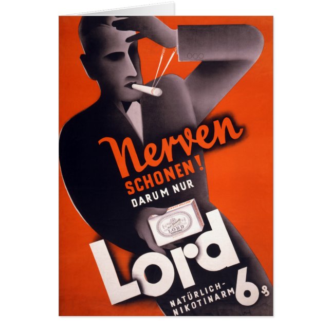 Poster vintage de seigneur Cigarettes German (Devant)