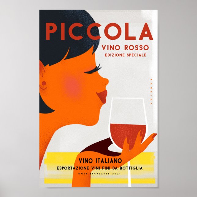 Poster vintage de vin italien (Devant)