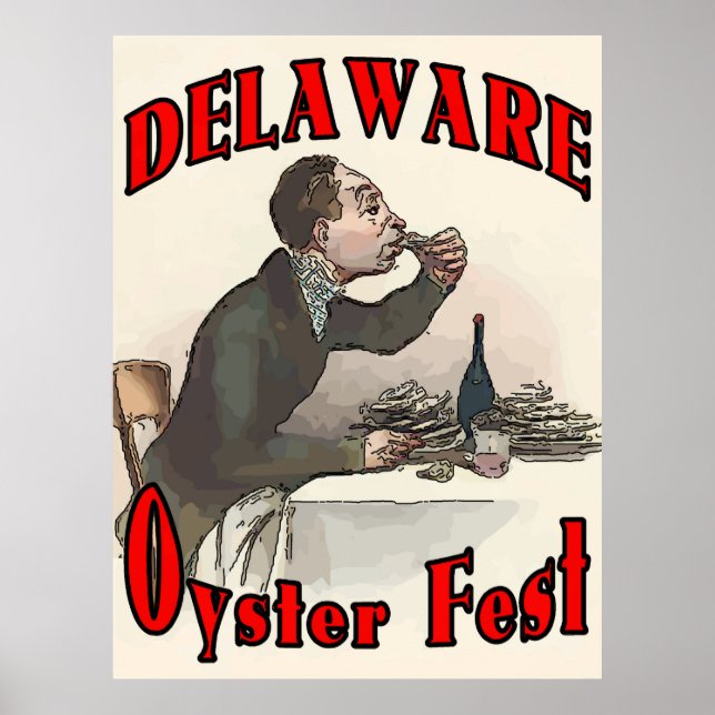 Poster Vintage Delaware Oyster (Devant)