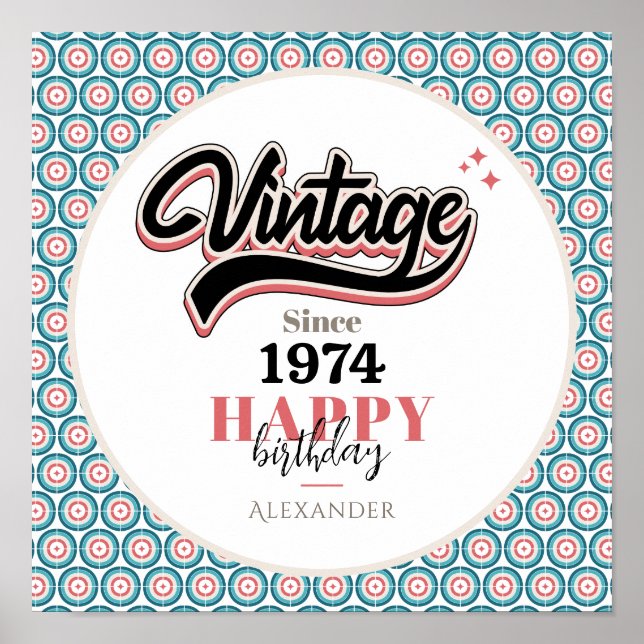 Poster Vintage depuis - 1974 (Devant)