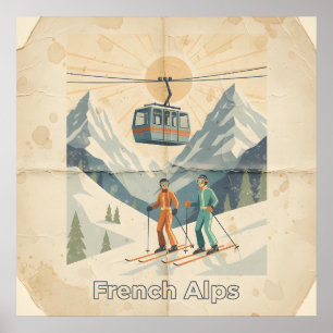 Poster vintage des Alpes