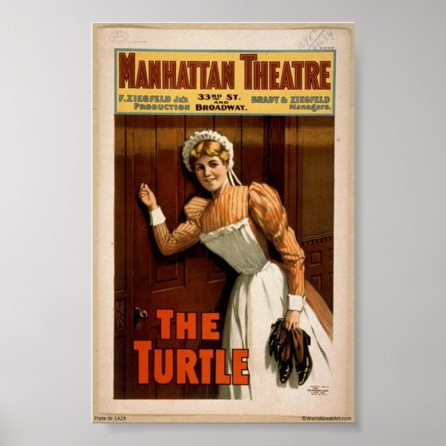 Poster Vintage des années 1900 "La Tortue" (Devant)