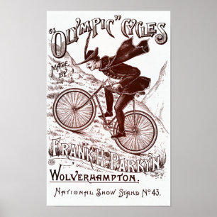 Poster vintage des cycles olympiques