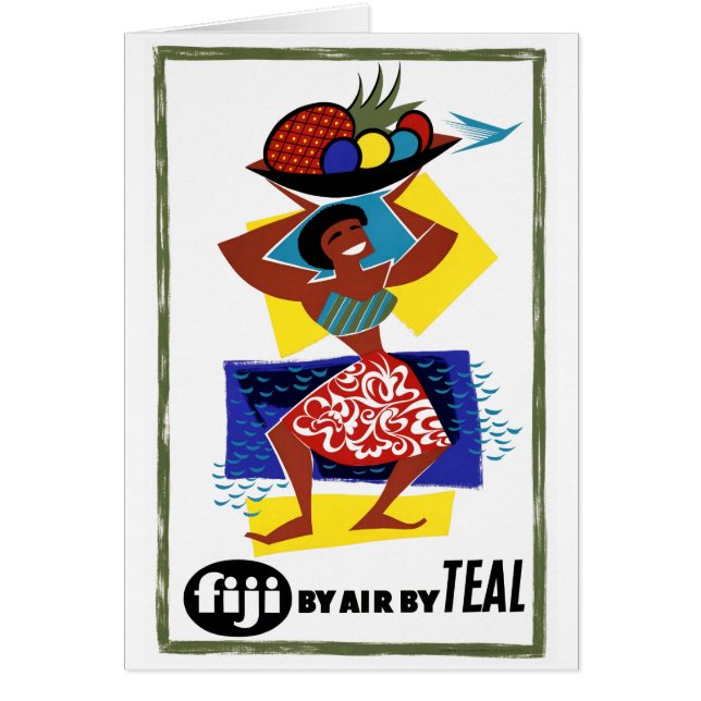 Poster vintage des Fidji reconstitué (Devant)