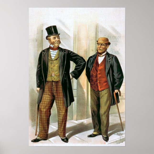 Poster vintage "Deux gentils victoriens" (Devant)