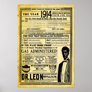 Poster Vintage Dr Leon Dentist Office Imprimer