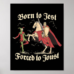 Poster Vintage Drôle Né Pour Quester Obligé De Pointer Sa