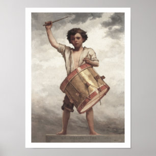 Poster Vintage Drum Music Art Imprimer Drummer Boy Milita