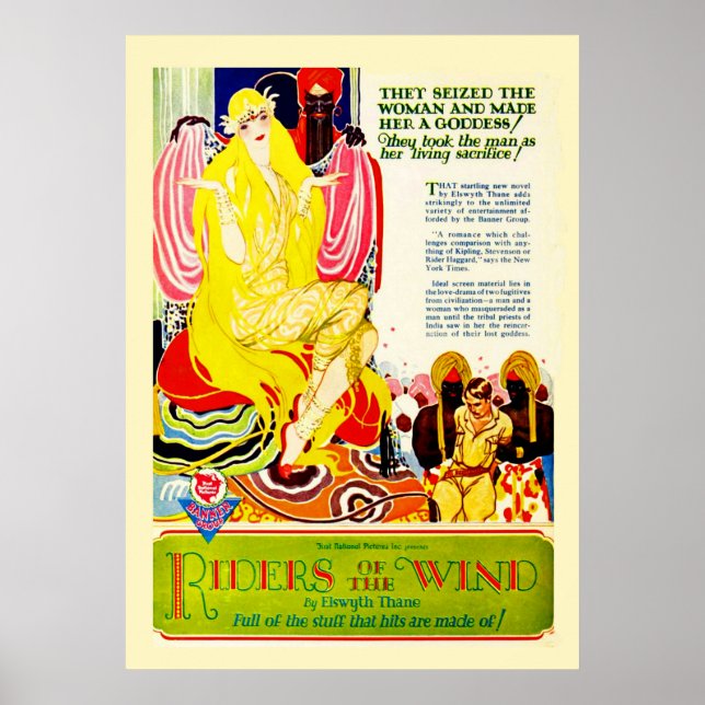 Poster vintage du film silencieux (Devant)