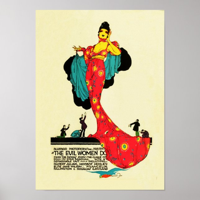 Poster vintage du film silencieux (Devant)