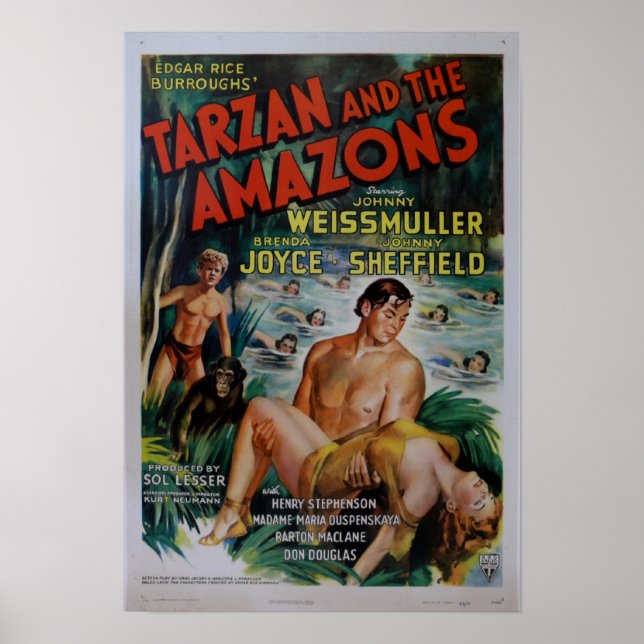 Poster vintage du film Tarzan (Devant)