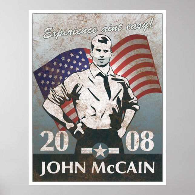Poster vintage du héros McCain (Devant)