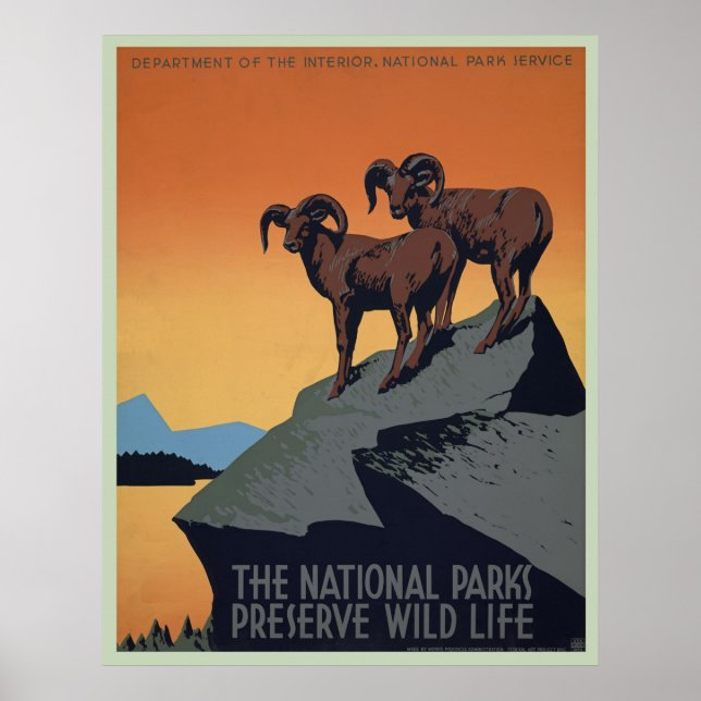 Poster vintage du parc national (Devant)