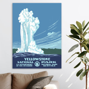 Poster vintage du parc national Yellowstone