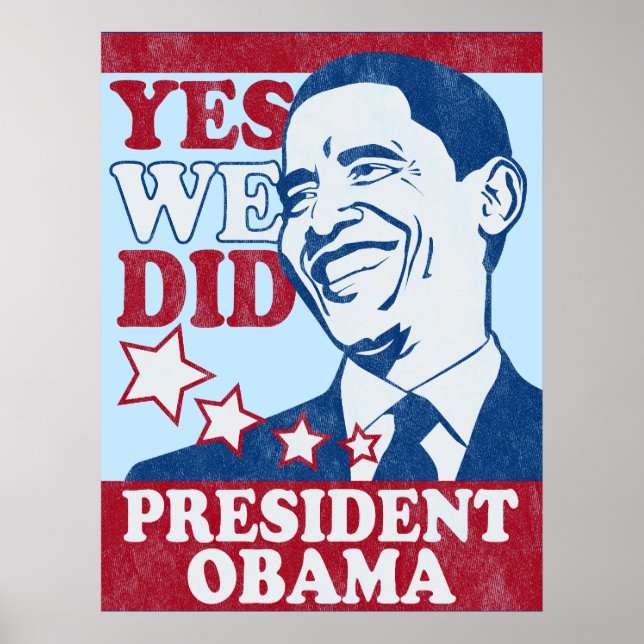 Poster vintage du président Obama (Devant)