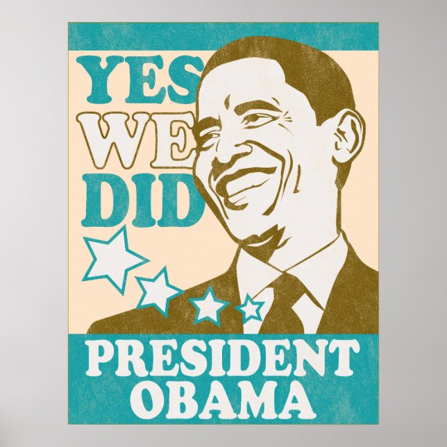 Poster vintage du président Obama (Devant)