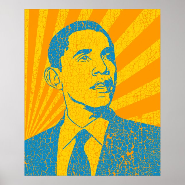 Poster vintage du président Obama (Devant)