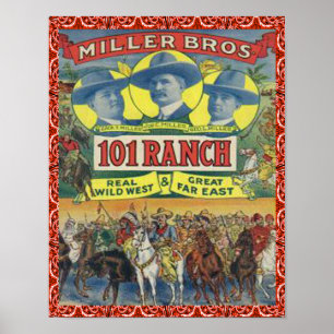 Poster vintage du ranch Western 101