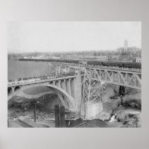 Poster vintage du réseau ferroviaire Spokane