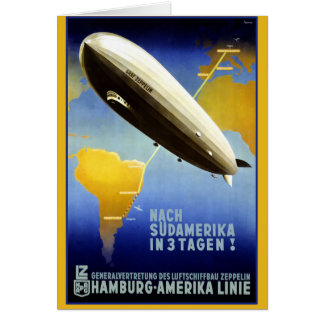 Poster vintage d'un dirigeable