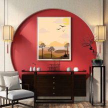 Vintage, éclatement de soleil vibrant, arbre serei